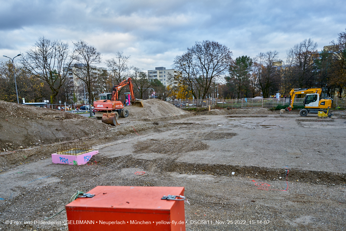 25.11.2022 - Baustelle an der Quiddestraße Haus für Kinder in Neuperlach